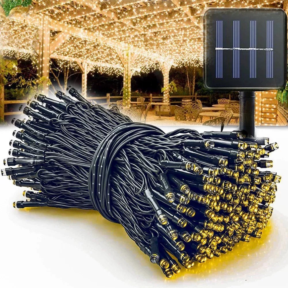 Outdoor Power For Xmas Lights - Guirnalda de luces con energía Solar
