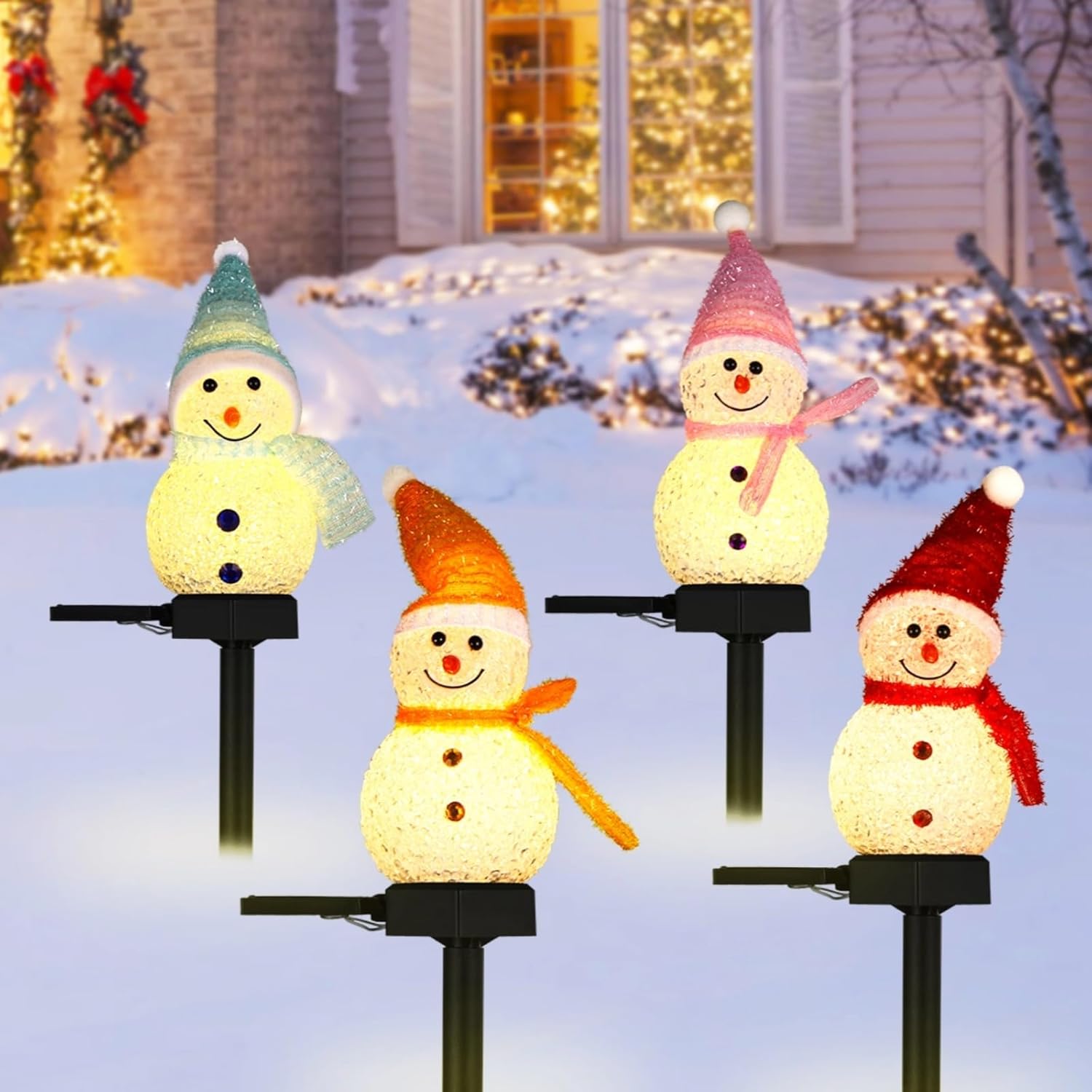 Outdoor Power For Xmas Lights - Luz LED Solar de muñeco de