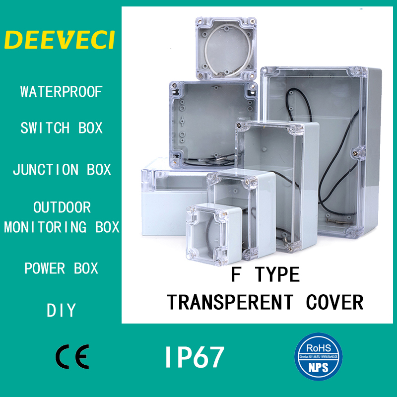 Outdoor Power Outlet Box - Caja de plástico transparente impermeable para