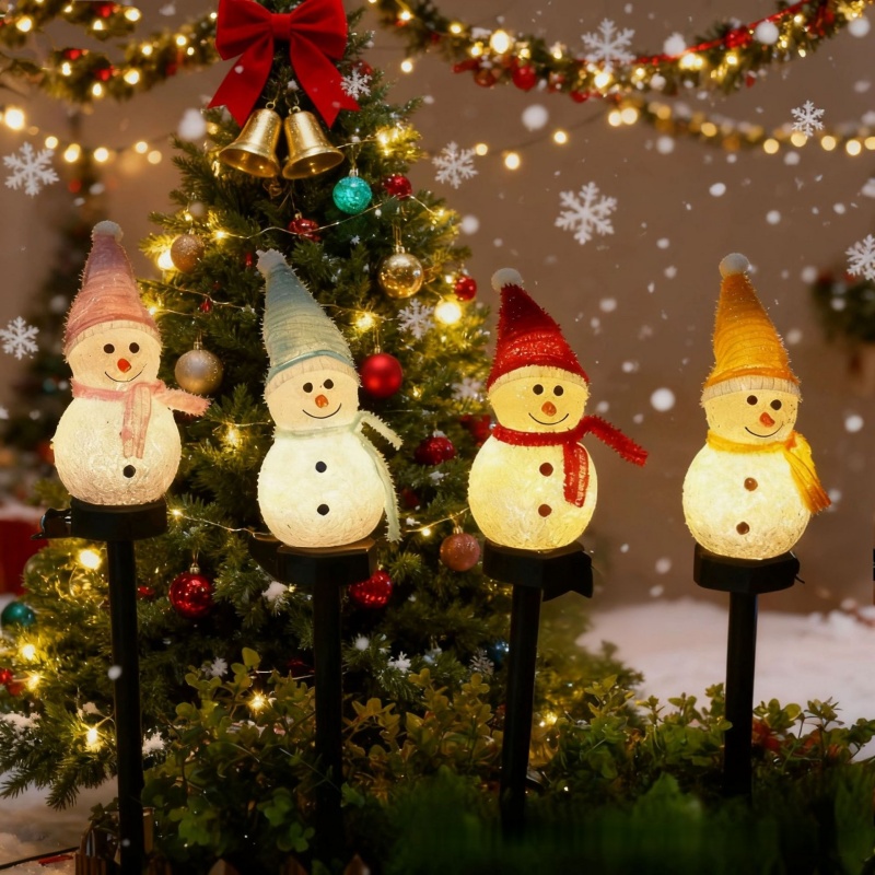 Outdoor Power For Xmas Lights - Luz LED Solar de muñeco de