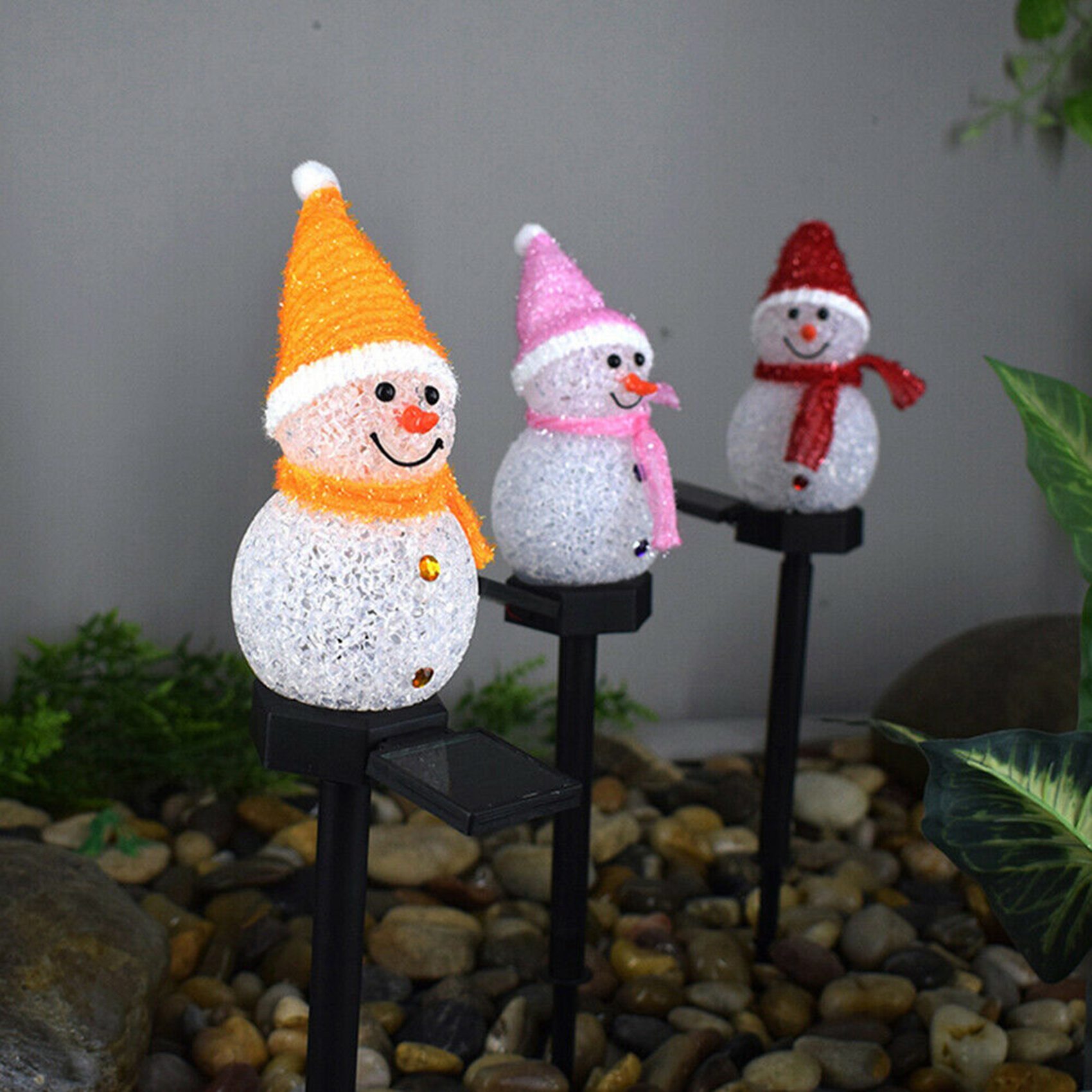 Outdoor Power For Xmas Lights - Luces Solares de Muñeco de Nieve