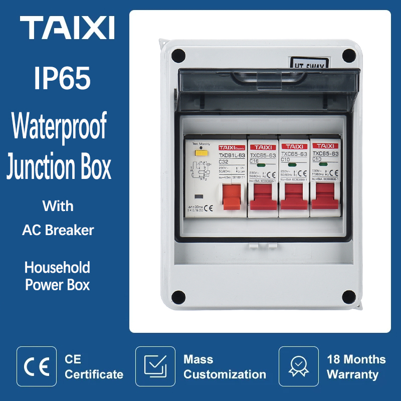 Outdoor Power Outlet Box - Caja de distribución eléctrica impermeable MCB