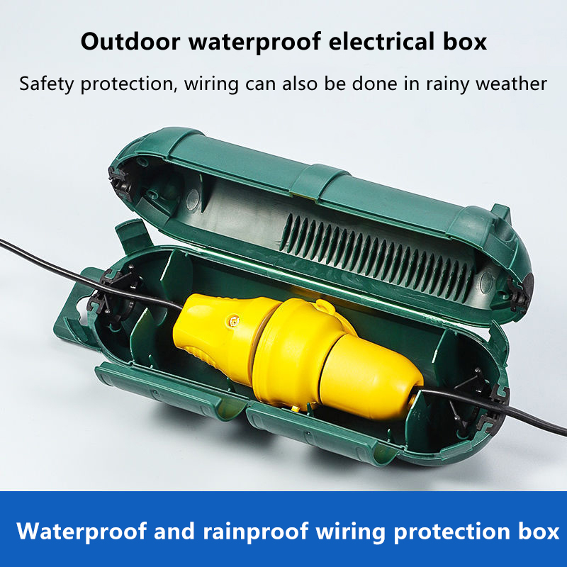 Outdoor Power Outlet Box - Cubierta de seguridad para cable de