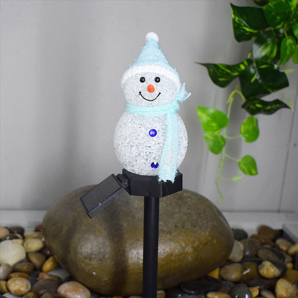 Luces Solares de Muñeco de Nie - Outdoor Power For Xmas Lights reseña y precio