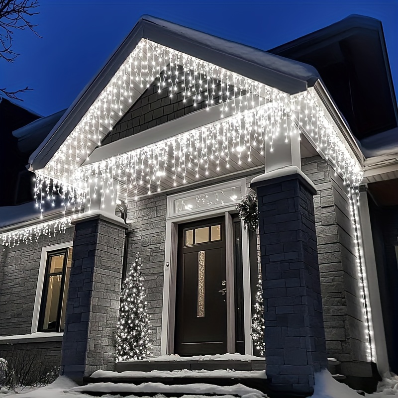 Luces de carámbanos solares pa - Outdoor Power For Xmas Lights reseña y precio