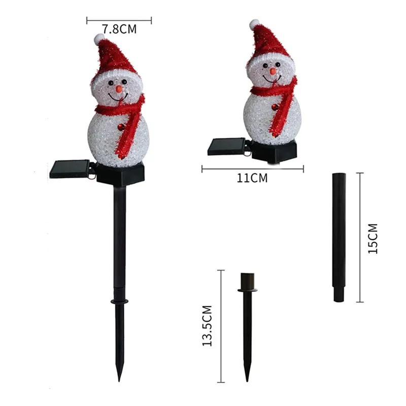 2 LED muñeco de nieve luz Sola - Outdoor Power For Xmas Lights reseña y precio
