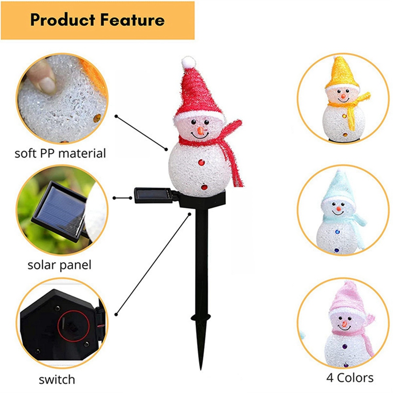 Luz LED Solar de muñeco de nie - Outdoor Power For Xmas Lights reseña y precio