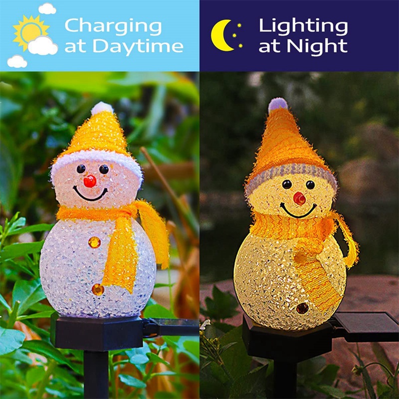 Luz LED Solar de muñeco de nie - Outdoor Power For Xmas Lights reseña y precio