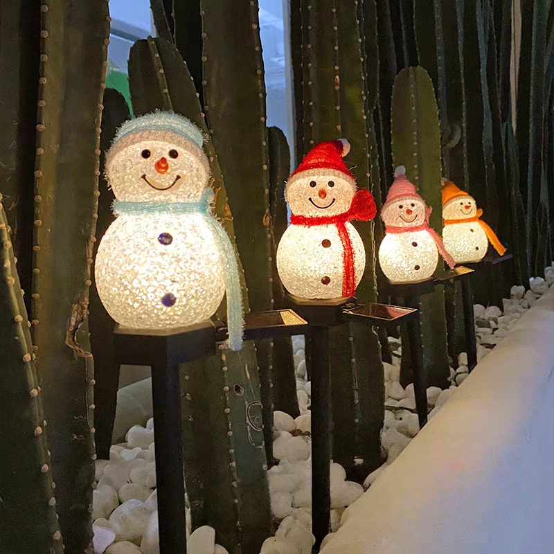 Luz LED Solar de muñeco de nie - Outdoor Power For Xmas Lights reseña y precio