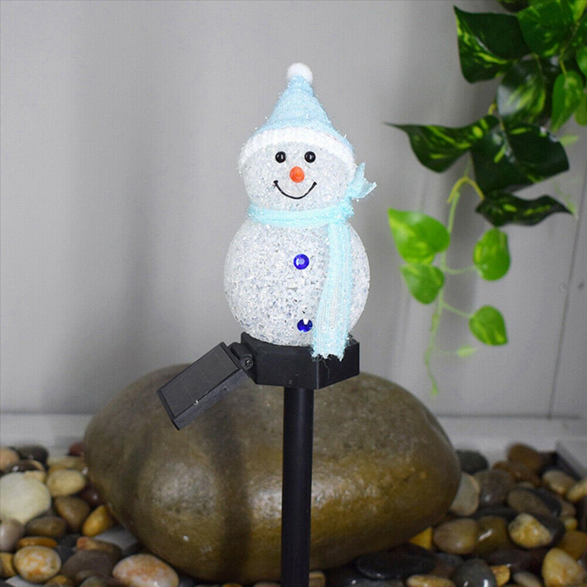 Luces Solares de Muñeco de Nie - Outdoor Power For Xmas Lights reseña y precio