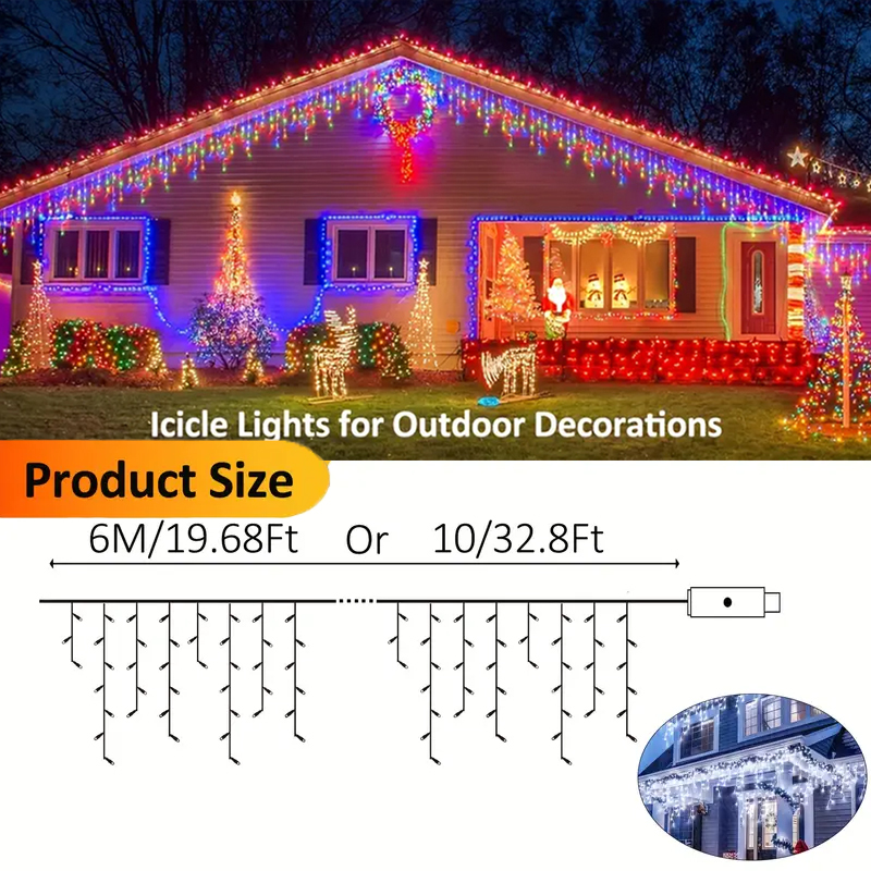 Luces Solares de Hielo para Ex - Outdoor Power For Xmas Lights reseña y precio