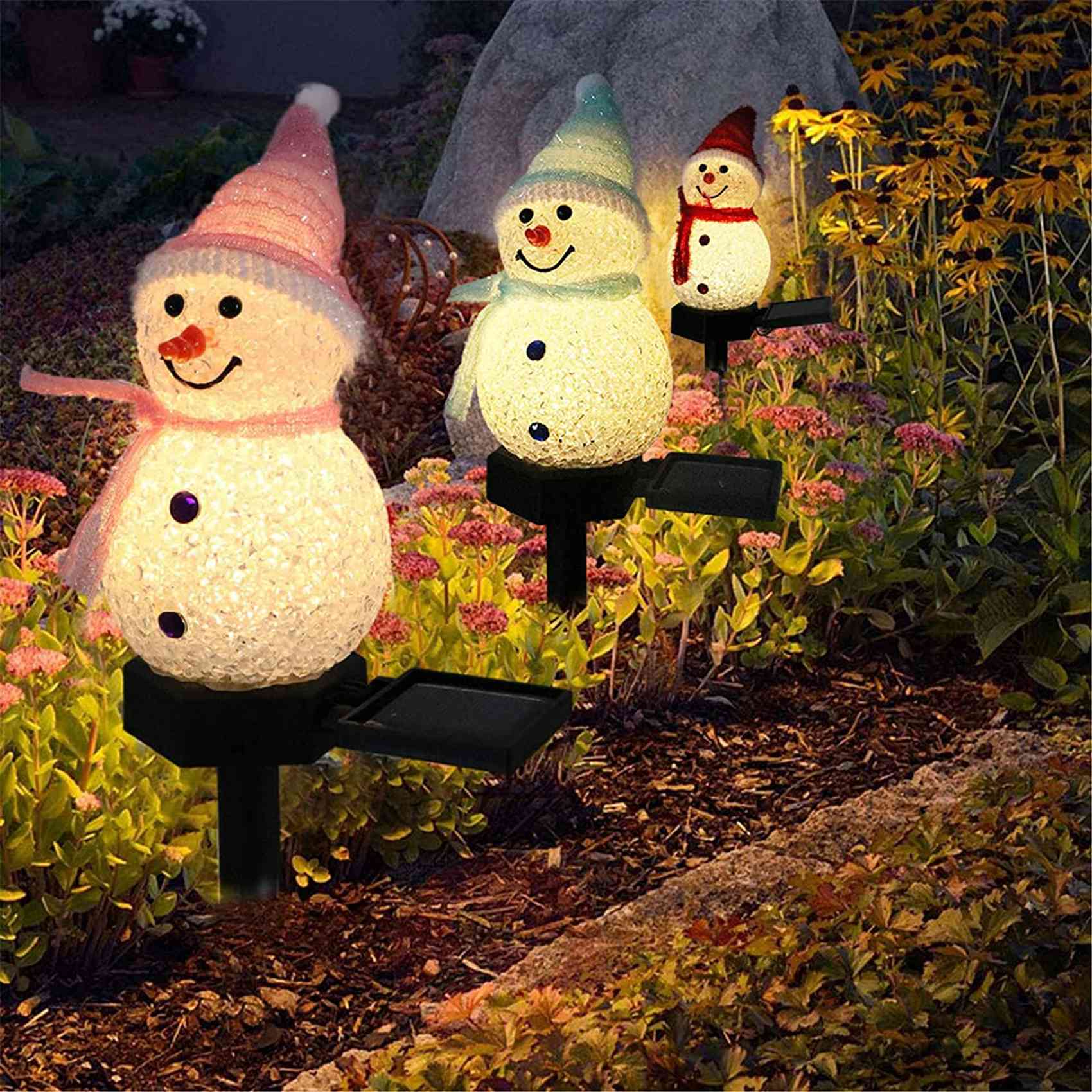 Luces Solares de Muñeco de Nie - Outdoor Power For Xmas Lights reseña y precio