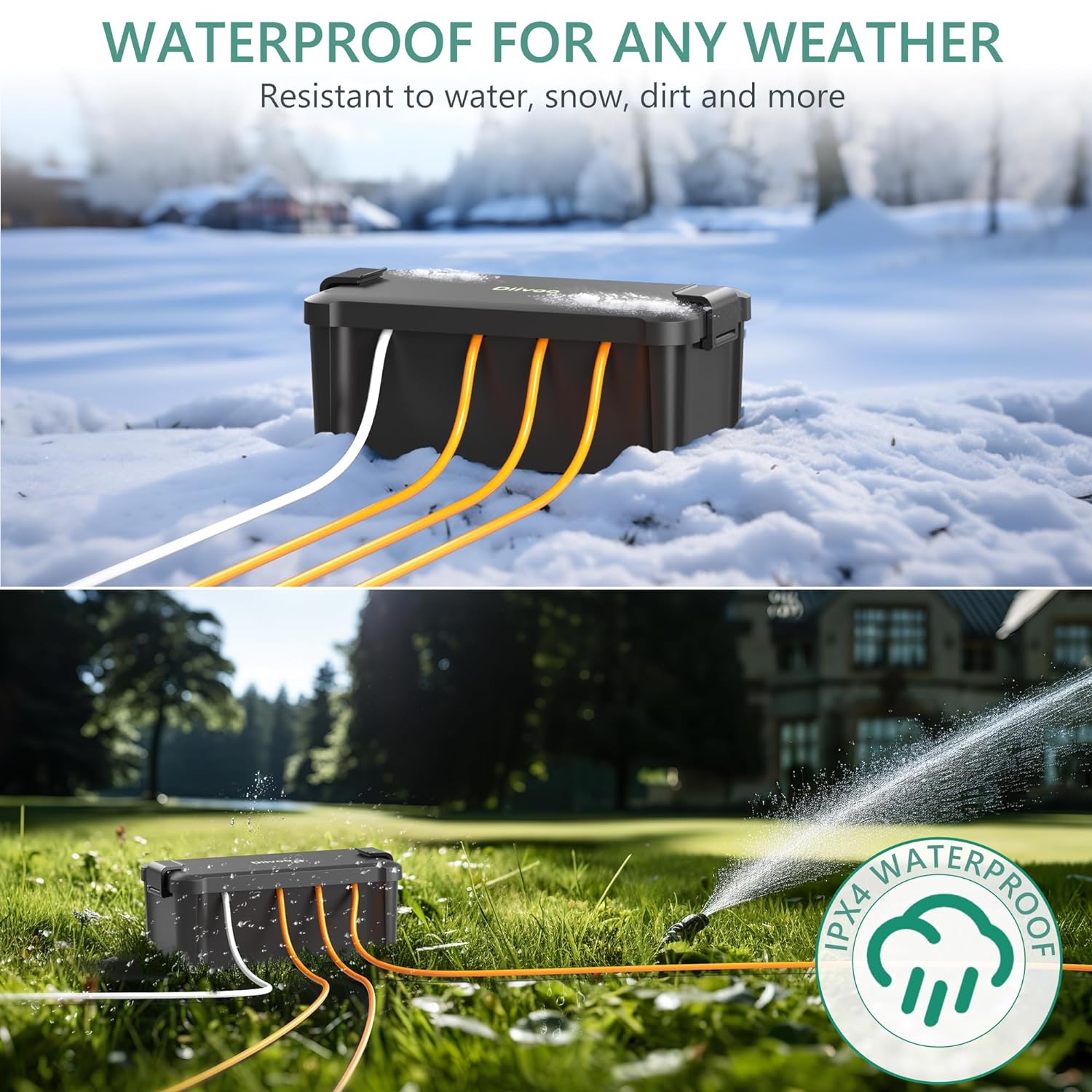 Diivoo-caja eléctrica impermea - Outdoor Power Outlet Box reseña y precio