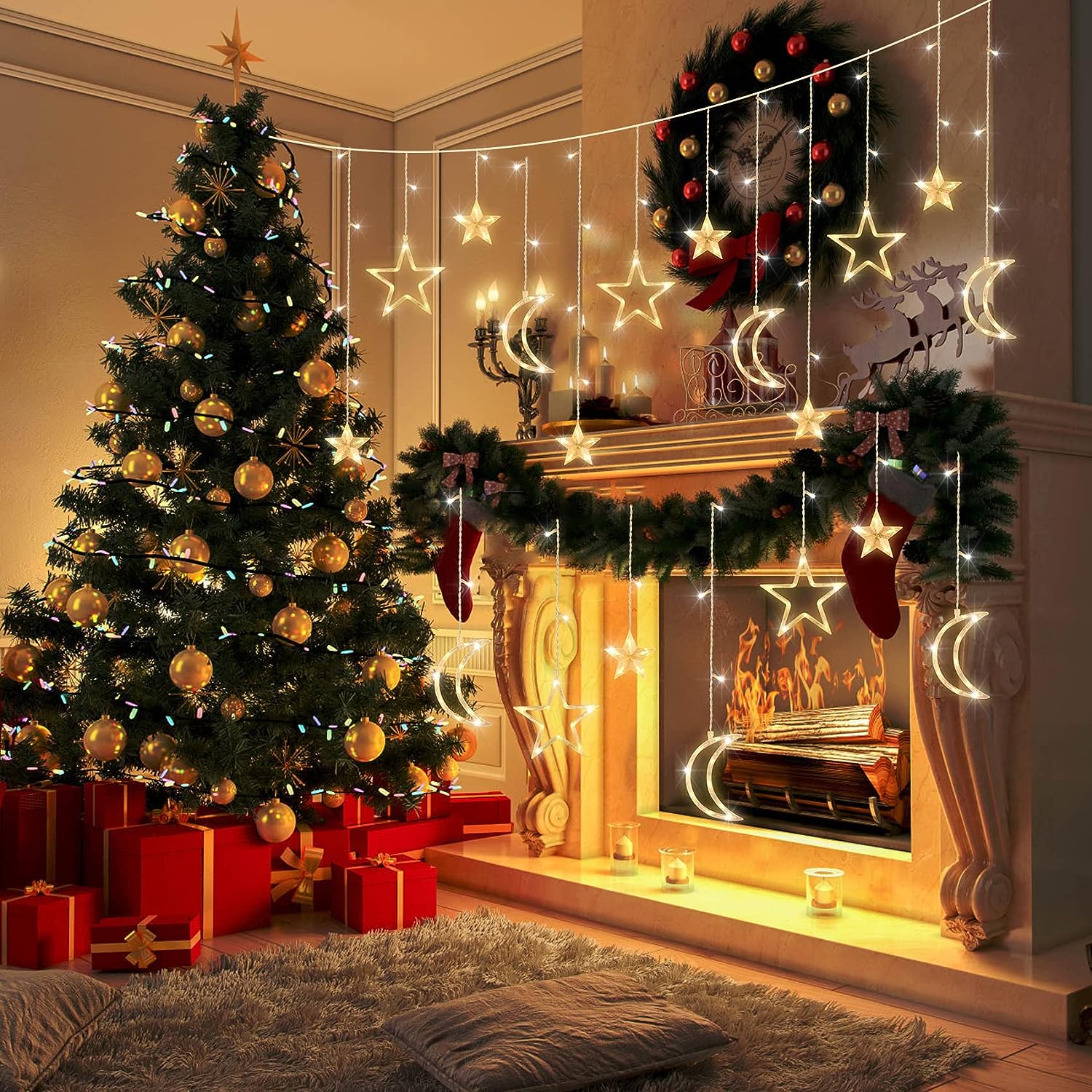Guirnalda de luces LED con for - Outdoor Power For Xmas Lights reseña y precio