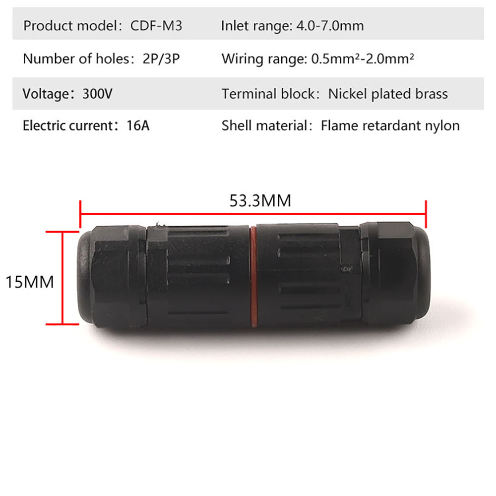10 Uds IP68 2/3 Pin conector r - Outdoor Power Block reseña y precio