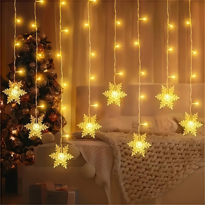 Luces de cortina con forma de  - Outdoor Power For Xmas Lights reseña y precio
